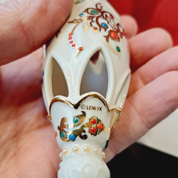 Lenox Inner Glow China Jeweled Teardrop Ornament with Box - Picture 5 of 15